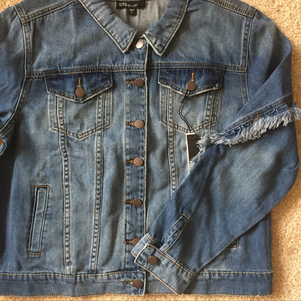 FESTIVAL FRAYED RUFFLE DENIM JACKET - Picture 6 of 9
